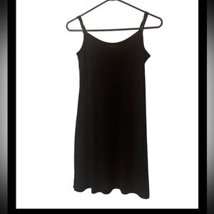 Commando Women's Black Cami Slip Dress Round Neck Size M/L Made in USA